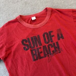Vintage Sun Island Sun Of‎ A Beach Jamaica Red T-Shirt Size XL Single Stitch